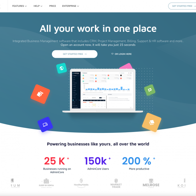 AdminCore-homepage